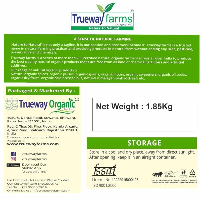 Trueway Farms Organic Finger Millet (ragi) 1.85 Kg